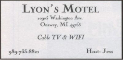 Lyons Motel - High School Yearbook Ad